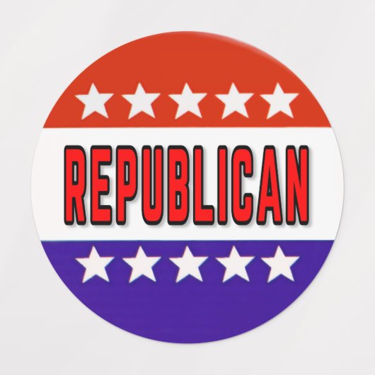 Étiquettes Republican Button (Design 1)