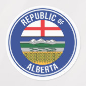 Étiquettes République de l'Alberta WEXIT (Design 1)