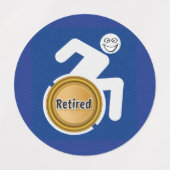 Étiquettes Retired Handicapped (Design 2)