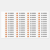 Étiquettes Retour à l'école Basketball Nom des enfants (Feuille)