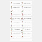 Étiquettes Retour à l'école Filles Gymnastique Nom des enfant (Feuille)