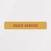 Étiquettes Retro Couleur primaire Codé Enfants étanches Nom (Design 1)