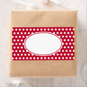 Étiquettes Retro Red Polka