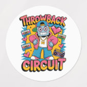 Étiquettes Retro Robot 90s Design Hip hop - Fun Cartoon Throw (Design 1)