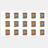 Étiquettes Retro Robot 90s Design Hip hop - Fun Cartoon Throw (Feuille)