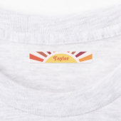 Étiquettes Retro Sunset Sun Rays Nom personnalisé (Apposé)