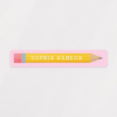 Étiquettes Revenir au crayon de l'école (Design 1)