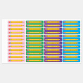 Étiquettes Revenir au crayon de l'école (Feuille)