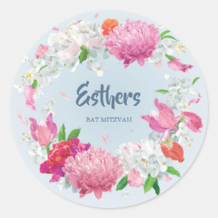 Étiquettes ronds floraux customisés