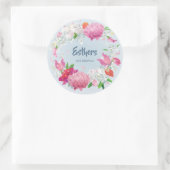 Étiquettes ronds floraux customisés (Sac)