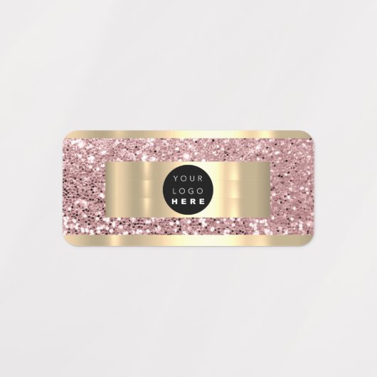 Étiquettes Rose de logo promotionnel en ligne (Design 2)