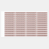 Étiquettes Rose Gold Glitter Liquid Drips (Feuille)