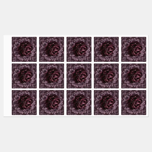 Étiquettes Rose Mandala (Feuille)