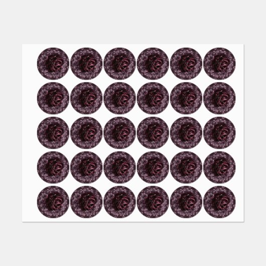 Étiquettes Rose Mandala (Feuille)