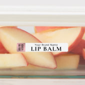 Étiquettes Rose moderne Gold Lipstick Lip Balm Tube imperméab (Apposé)