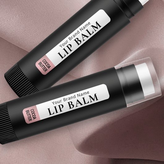 Étiquettes Rose moderne Gold Lipstick Lip Balm Tube imperméab