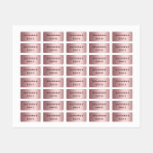 Étiquettes Rose nom or fille (Feuille)