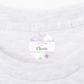 Étiquettes Roses D'Aquarelle Violet Conçus Par Fer Sur (Apposé)