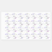 Étiquettes Roses D'Aquarelle Violet Conçus Par Fer Sur (Feuille)