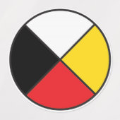 Étiquettes Roue de médecine Grand adhésif/Étiquette imperméab (Design 2)