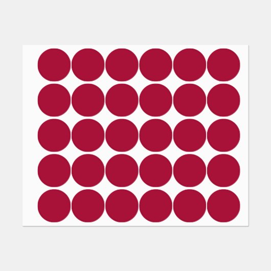 Étiquettes Rouge (couleur solide) (Feuille)