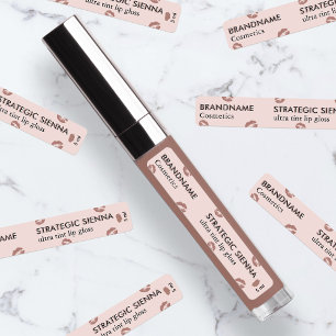 Étiquettes Rouge Foncé Gloss Lip personnalisé Brun Cannelle S