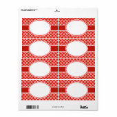 Étiquettes Rouges de Coutume Festive (Feuille entière)