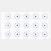 Étiquettes Round snowflake (Feuille)