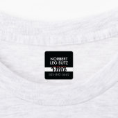 Étiquettes Round Square Washable Clothing ID Red, Black, Gray (Apposé)