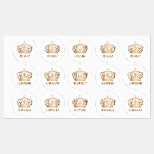 Étiquettes royaux personnalisés (Feuille)