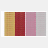 Étiquettes Ruby Rose Couleur Codé Penné Nom étanche (Feuille)