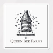 Étiquettes Ruches de Queen Bee Farms (Design 1)
