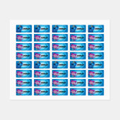 Étiquettes Rue Sésame | Méca Builders Cookie Monster (Feuille)