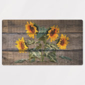 Étiquettes Rustic Barn Wood Sunflower (Design 2)