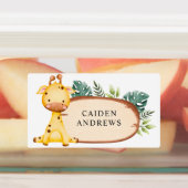 Étiquettes Safari Baby Animal Bois Slice (Apposé)