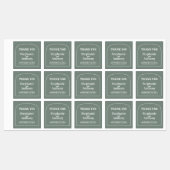 Étiquettes Sage Green Bohemian Retro Arch Merci Mariage (Feuille)