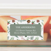 Étiquettes Sage Green Holiday Return Address Label (Apposé)