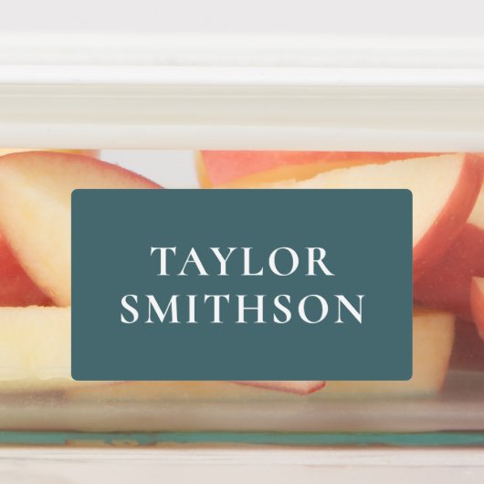 Étiquettes Sage Vert Simple Minimal Ajouter Votre Nom École (Apposé)