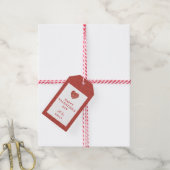 Étiquettes Saint-Valentin Simplement Joyeux Cœur R (Avec de la ficelle)