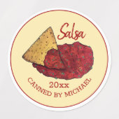 Étiquettes Salsa De Tomate Chaude Maison Canning De La Maison (Design 2)
