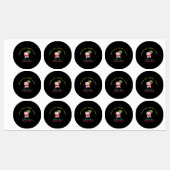 ÉTIQUETTES SANTA SAYS: MERRY X-MAS (Feuille)