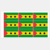 Étiquettes Sao Tome and Principe Flag (Feuille)