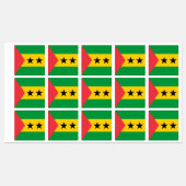 Étiquettes Sao Tome and Principe Flag (Feuille)