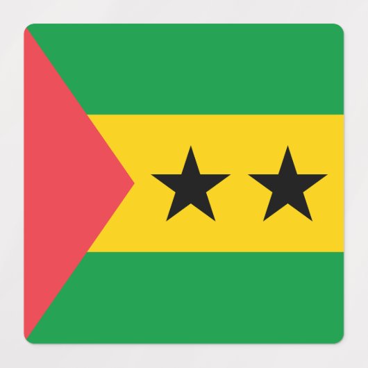 Étiquettes Sao Tome and Principe Flag (Design 2)