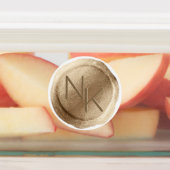 Étiquettes Sceau de cire à huile jaune Mariage initial Monogr (Apposé)