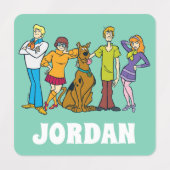 Étiquettes Scooby-Doo | Gang 14 entier Mystery Inc (Design 1)