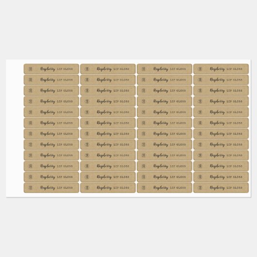 Étiquettes Script et machine à écrire produit Kraft gris fonc (Feuille)