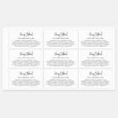 Étiquettes Script moderne minimaliste Liste d'ingrédients (Feuille)