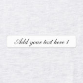 Étiquettes Script personnalisé Texte quatre options différent (Design 1)