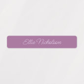 Étiquettes Script simple moderne Purple Girl Waterproof Nom (Design 1)